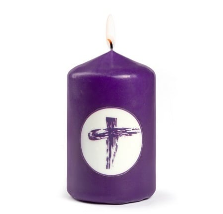 Violette kerze mit kreuz fastenzeit 1 Violette kerze mit kreuz fastenzeit