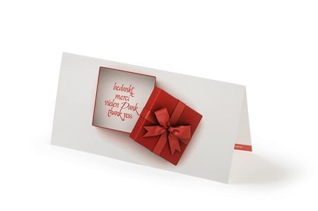 Wenskaart bedankt lr