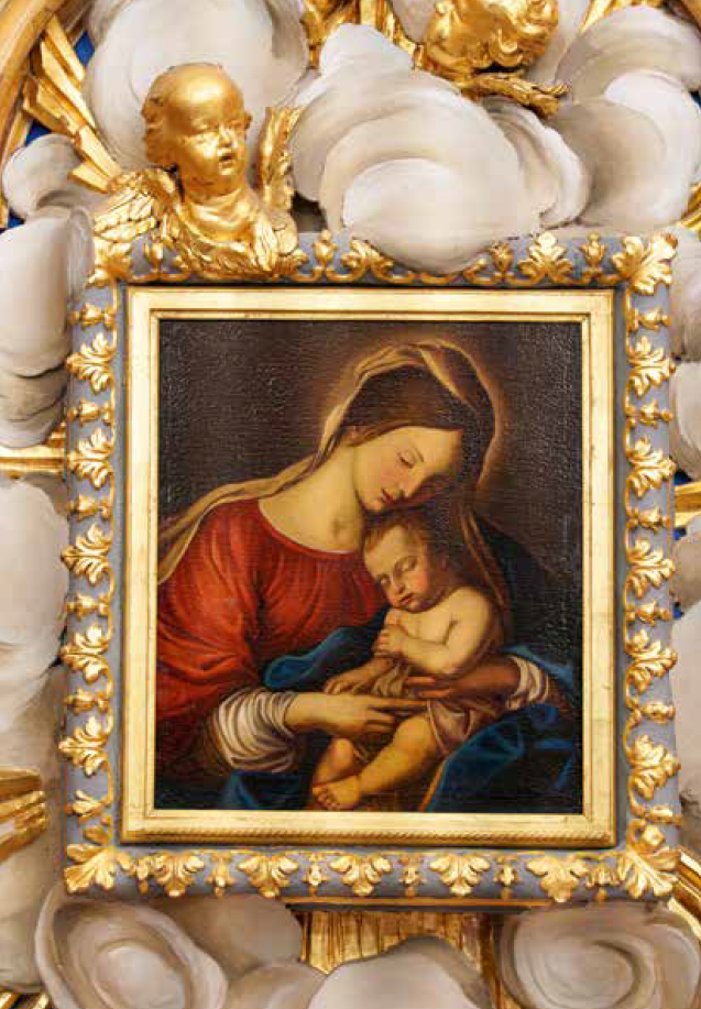 Kerstkaart madonna met kind sint juliaan der vlamingen rome