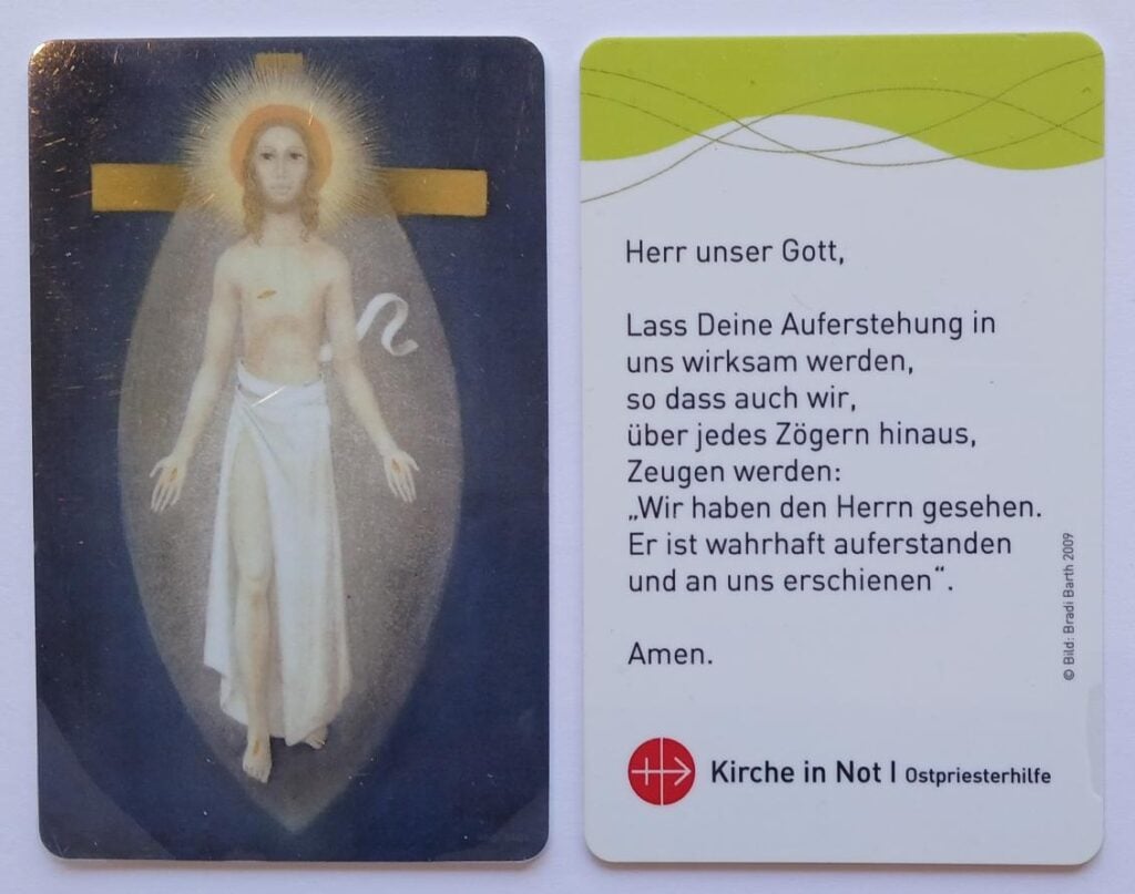 Gebetskarte auferstehung 3 Verrijzenis du