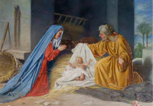 Weihnachtskarte Heilige Familie